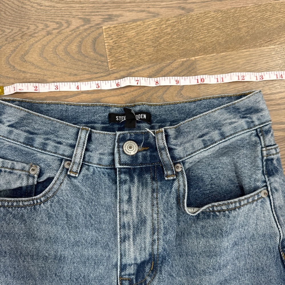 Distressed Jean Maxi Skirt w/ front slit  size 4 - Picture 4 of 6